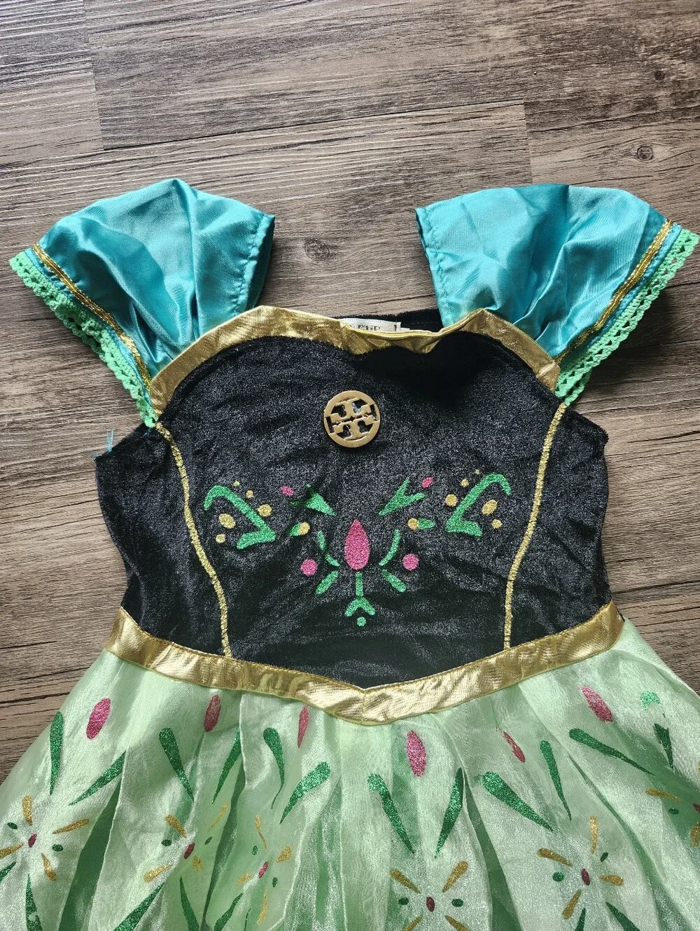 Vogue Disney Anna Inspired Green Girls' Princess Costume Dress Up Dress